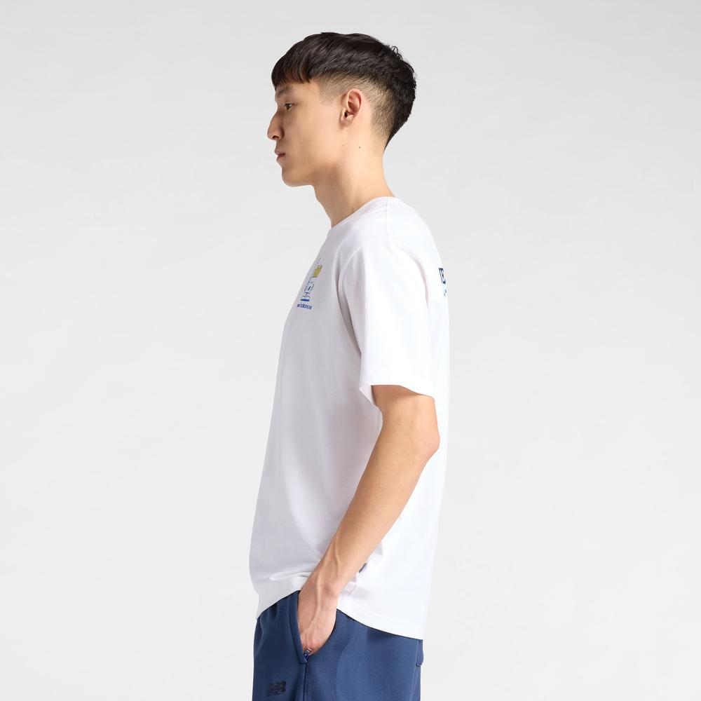 Pánské tričko New Balance MT61I5BMWT - bílé