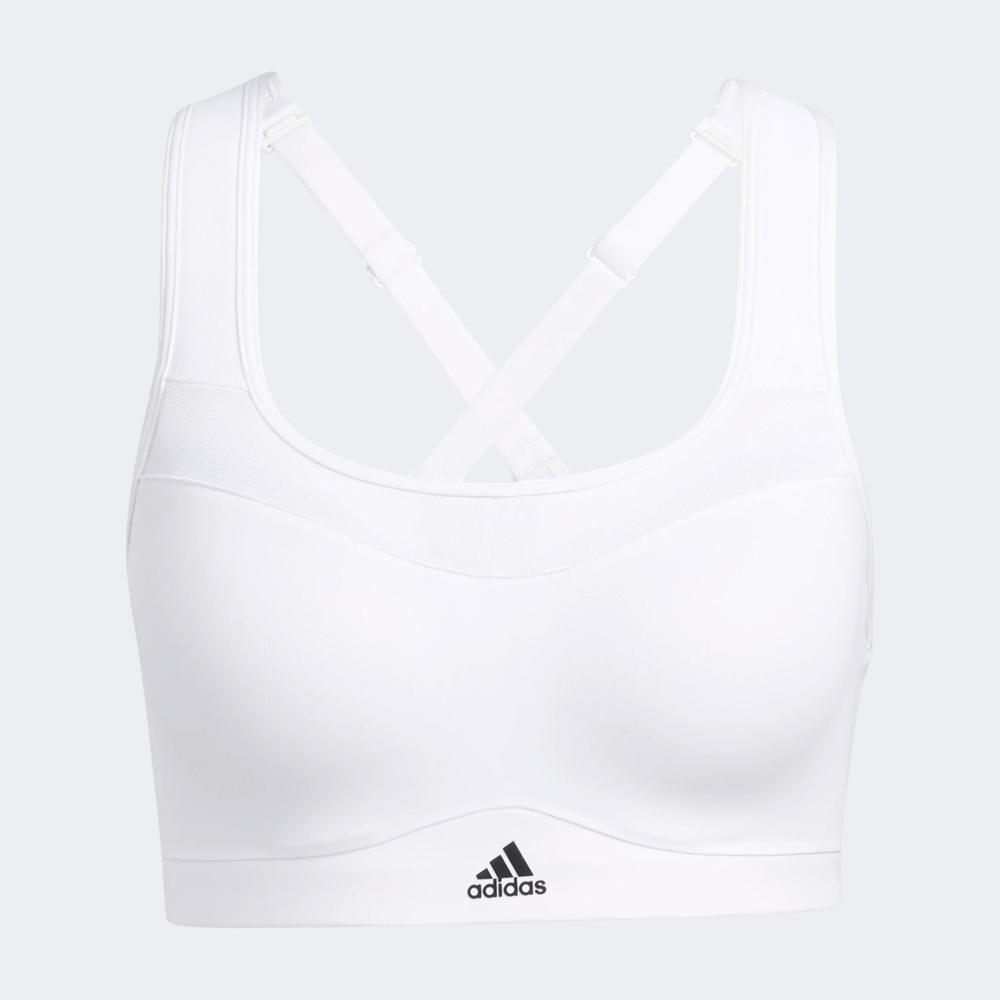 Sportovní podprsenka adidas TLRD Impact Training High-Support HC5399 - bílé