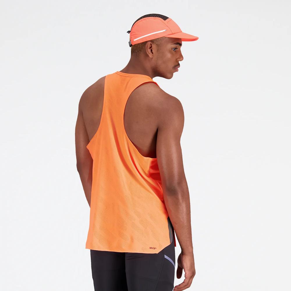 Pánské tričko New Balance MT23280NDF – oranžové