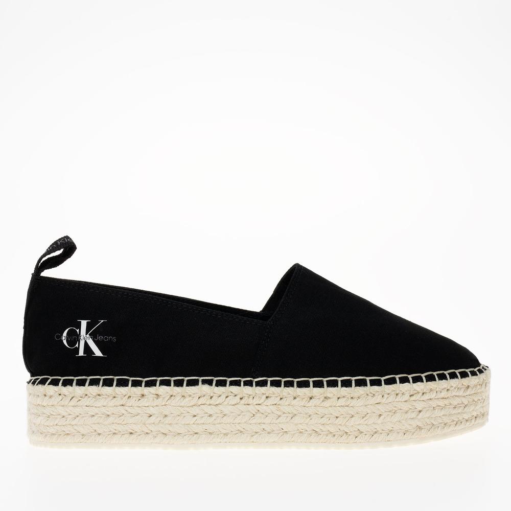 Boty Calvin Klein Platform Espadrille ML BTW YW0YW01378-BEH - černé