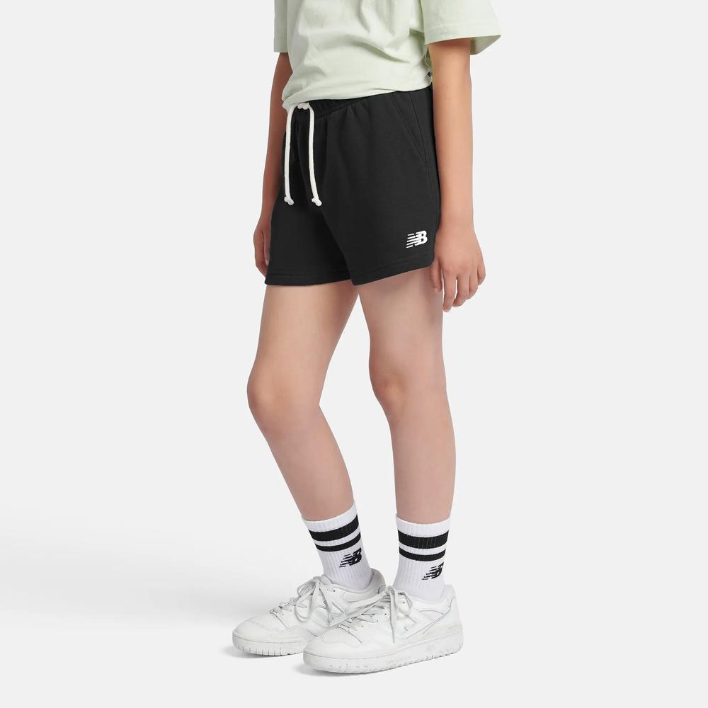 Dětské krátké kalhoty New Balance LAKG0006BK - černé