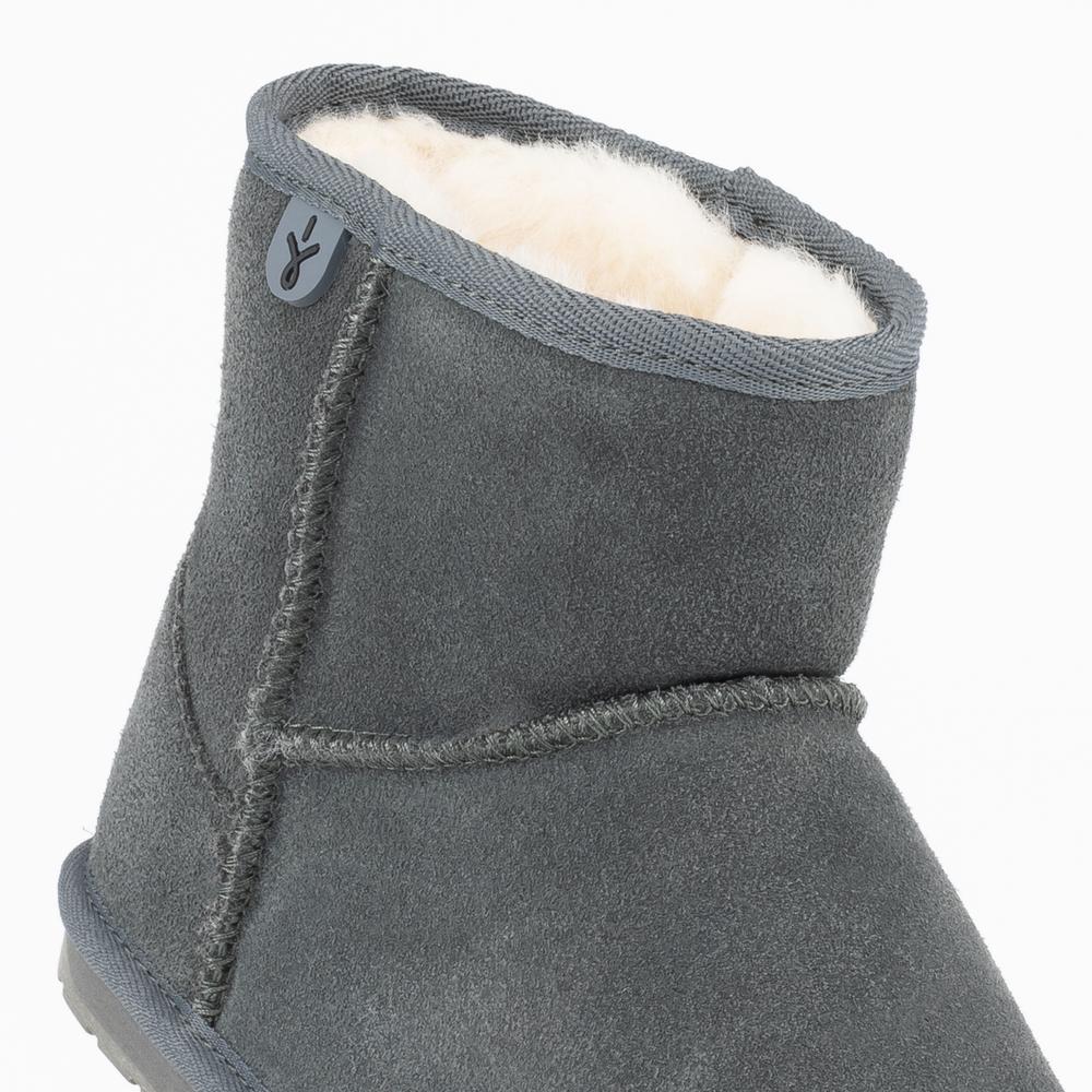 Boty Emu Australia Wallaby Mini K10103CHAR - šedivé