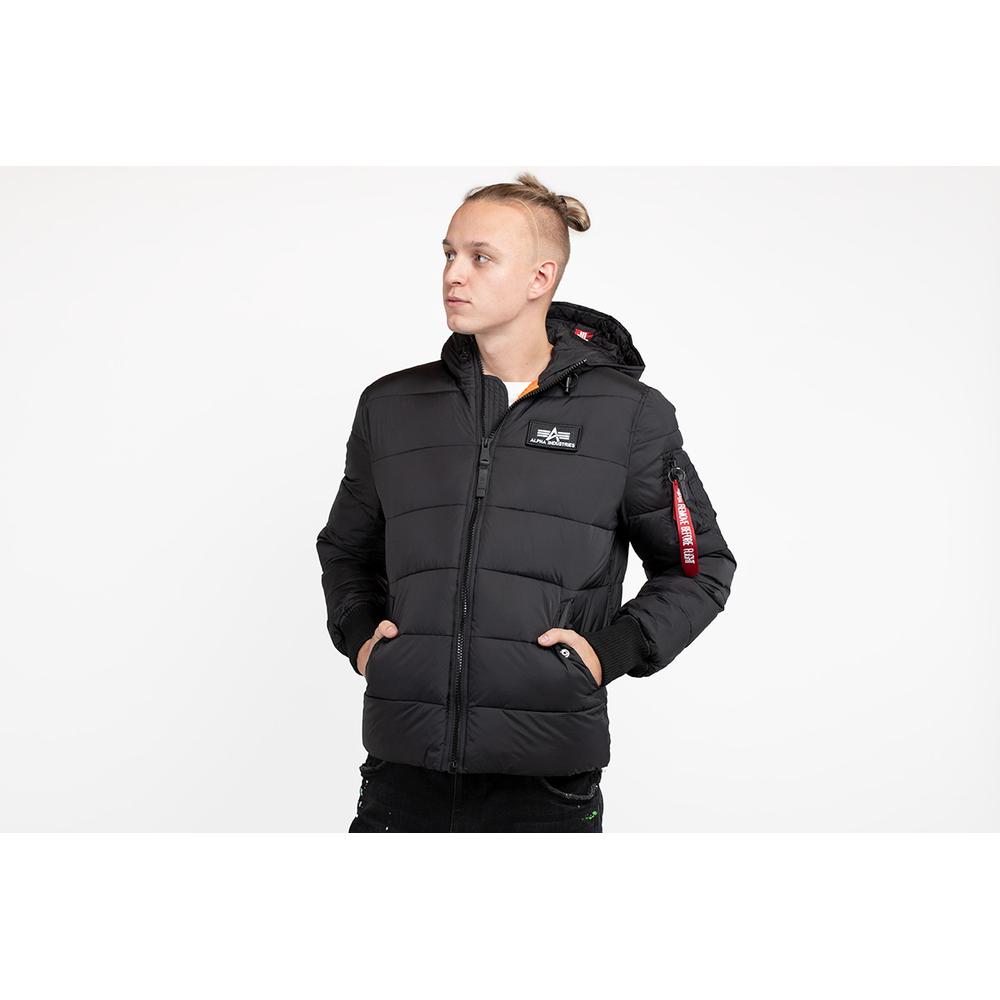 Bunda Alpha Industries Hooded Puffer 11811303 - černé