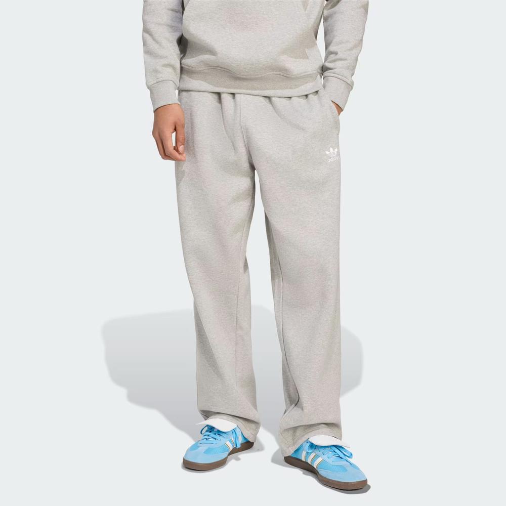 Pánské kalhoty adidas Originals Trefoil Essentials Open Hem JW9157 - šedivé