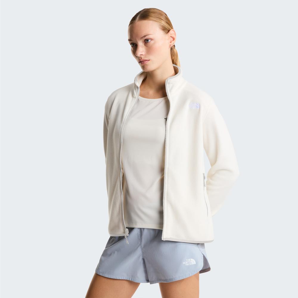Dámská blúza The North Face 100 Glacier Full-Zip Fleece 0A8D2FQLI1 - bílé