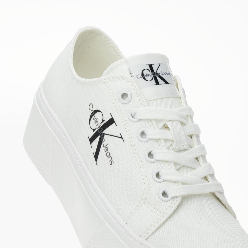 Boty Calvin Klein Vulc Flatform+ Cupsole Low YW0YW01033-01T - bílé