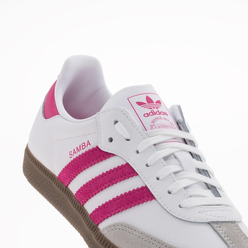 Dětské boty adidas Originals Samba OG J KK3556 - bílé
