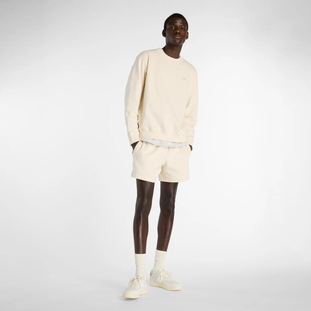 Pánská mikina New Balance MT41506PEF - béžové