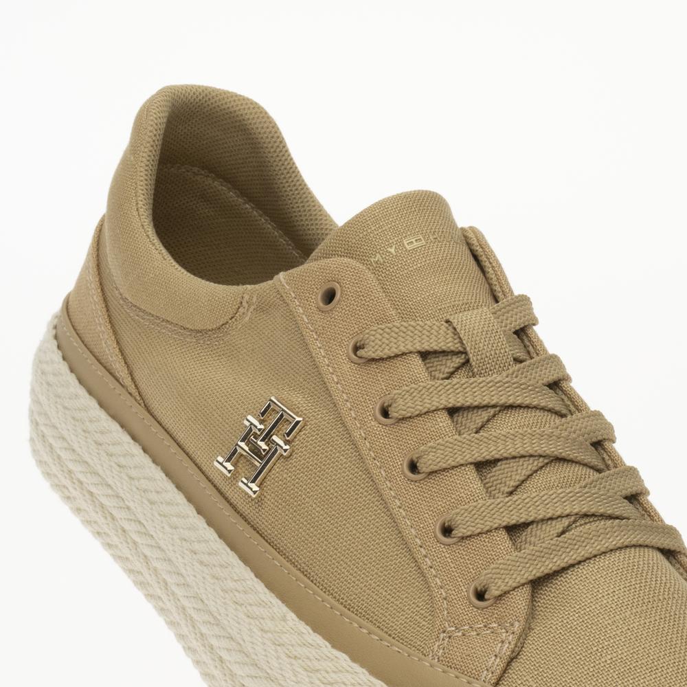 Boty Tommy Hilfiger Vulc Sneaker Linnen FW0FW07673-RBL - hnědé