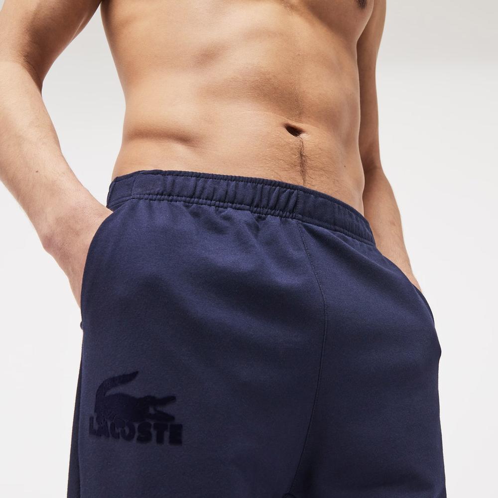 Kalhoty Lacoste Loungewear Shell 3H5422-423 - tmavě modrě