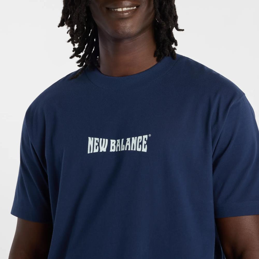 Pánské tričko New Balance MT61B2STNNY - tmavě modrě