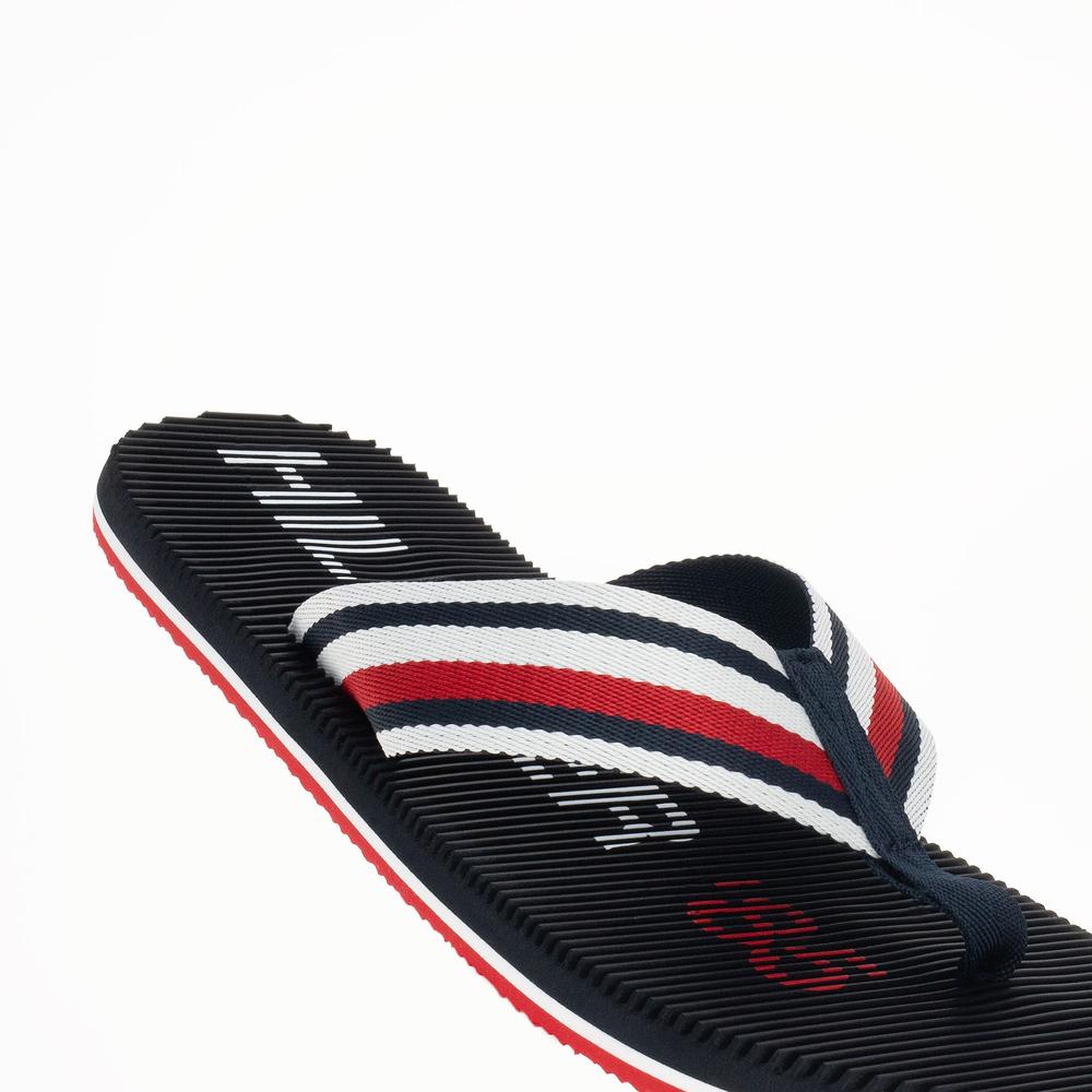 Žabky Tommy Hilfiger Massage Footbed Oly Beach Sandal FM0FM05025-DW5 - tmavě modrě