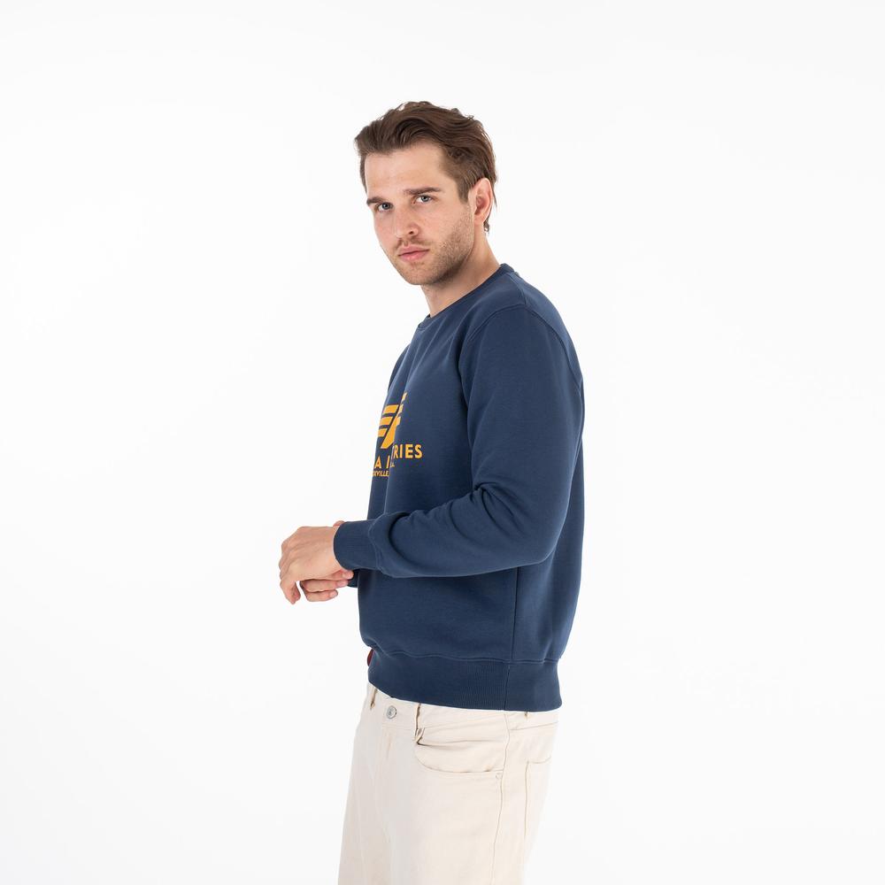 Mikina Alpha Industries Basic Sweater 178302463 - tmavě modrě