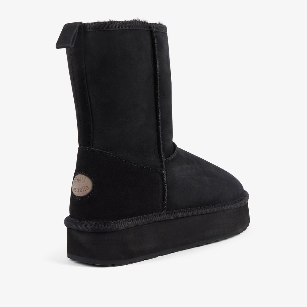 Dámské boty Emu Australia Stinger Lo Flatform W13190BLAK - černé