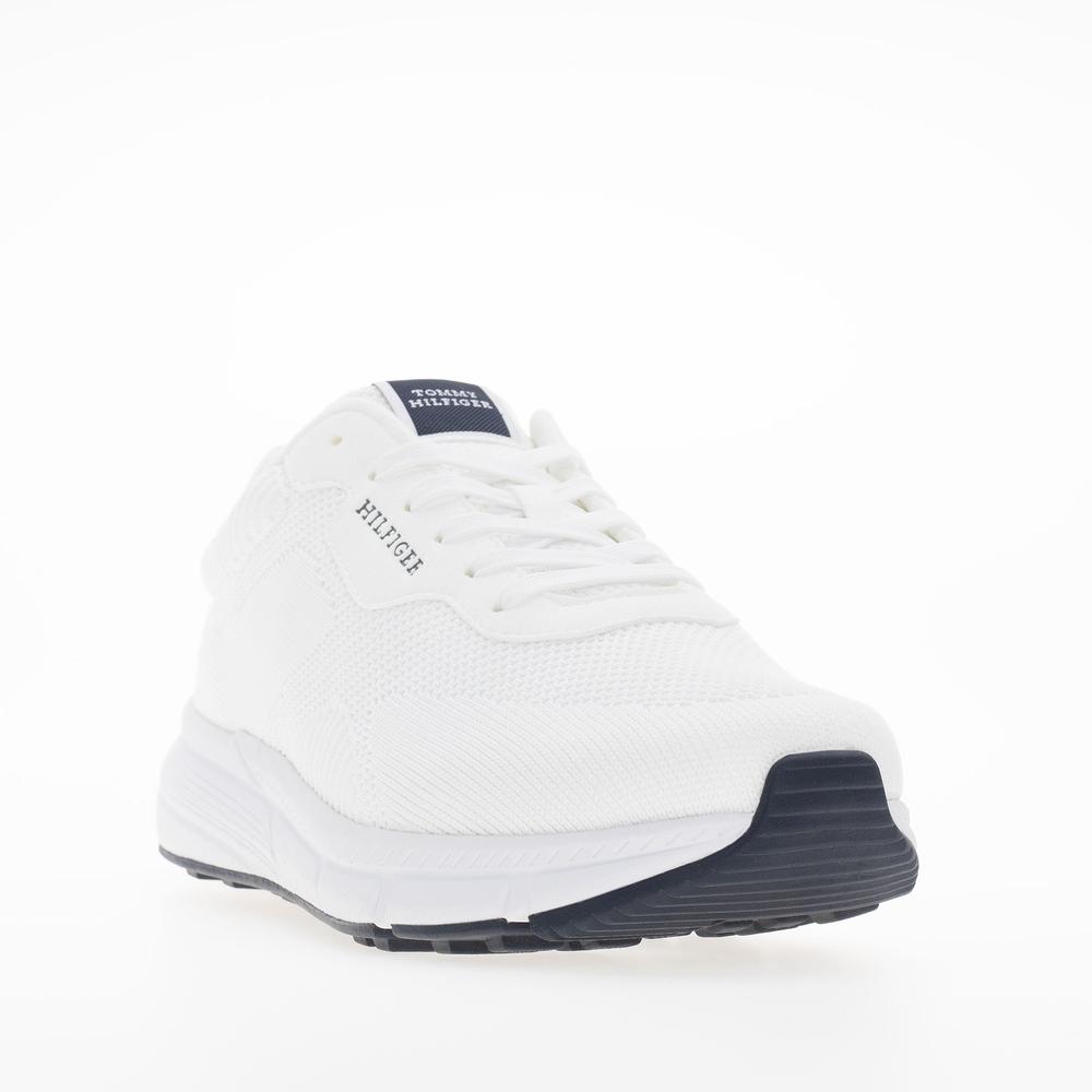Boty Tommy Hilfiger Lightweight RWB Knit FM0FM05423-YBS - bílé