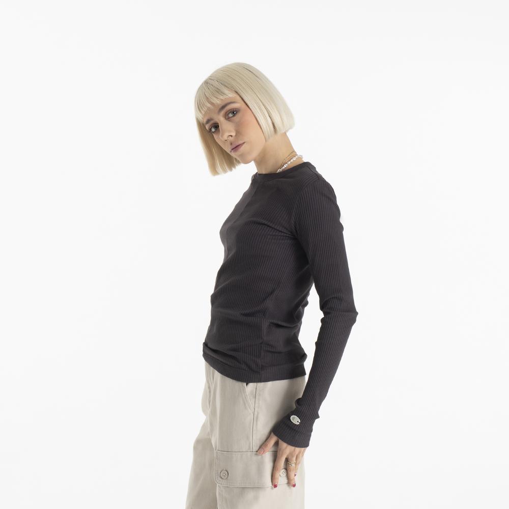 Tričko Champion Robbed Long Sleeve T-shirt E10017-ES503 - černé