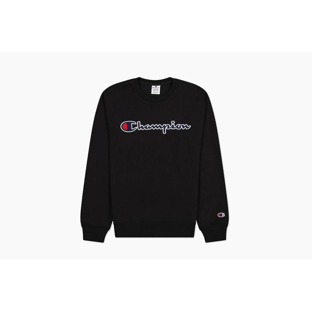 Mikina Champion Embroidered Script Logo Sweatshirt 217061-KK001 - černé