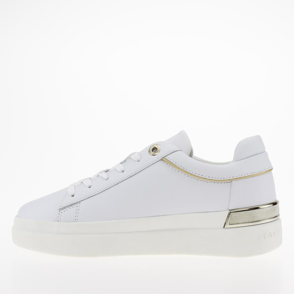 Boty Tommy Hilfiger Lux Metallic Cupsole FW0FW07030-YBS - bílé