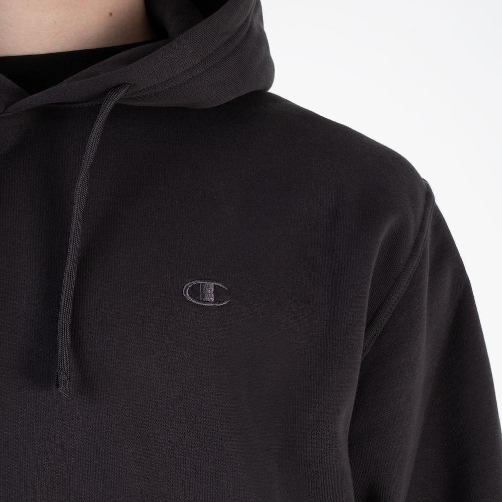 Mikina Champion Tonal Logo Fleece Erkek Siyah Hoodie 220274-ES503 - šedivé