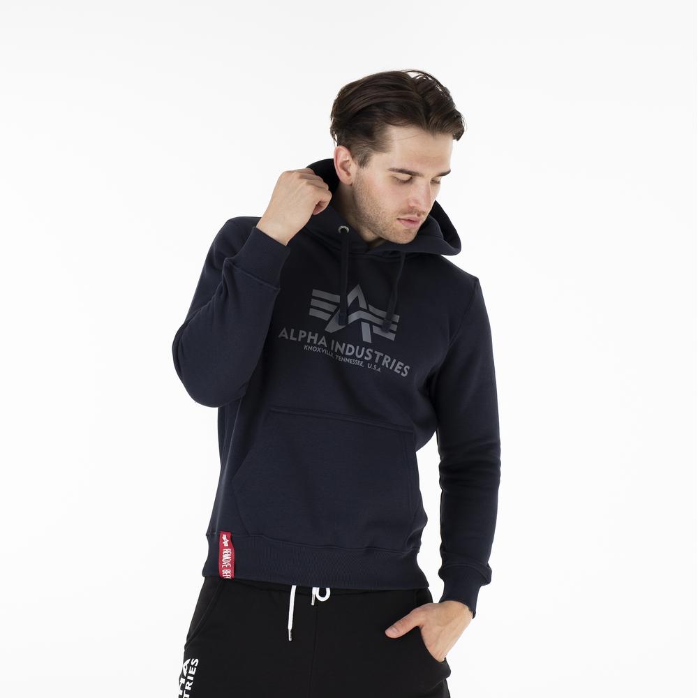 Mikina Alpha Industries Basic Hoody 17831207 - tmavě modrě