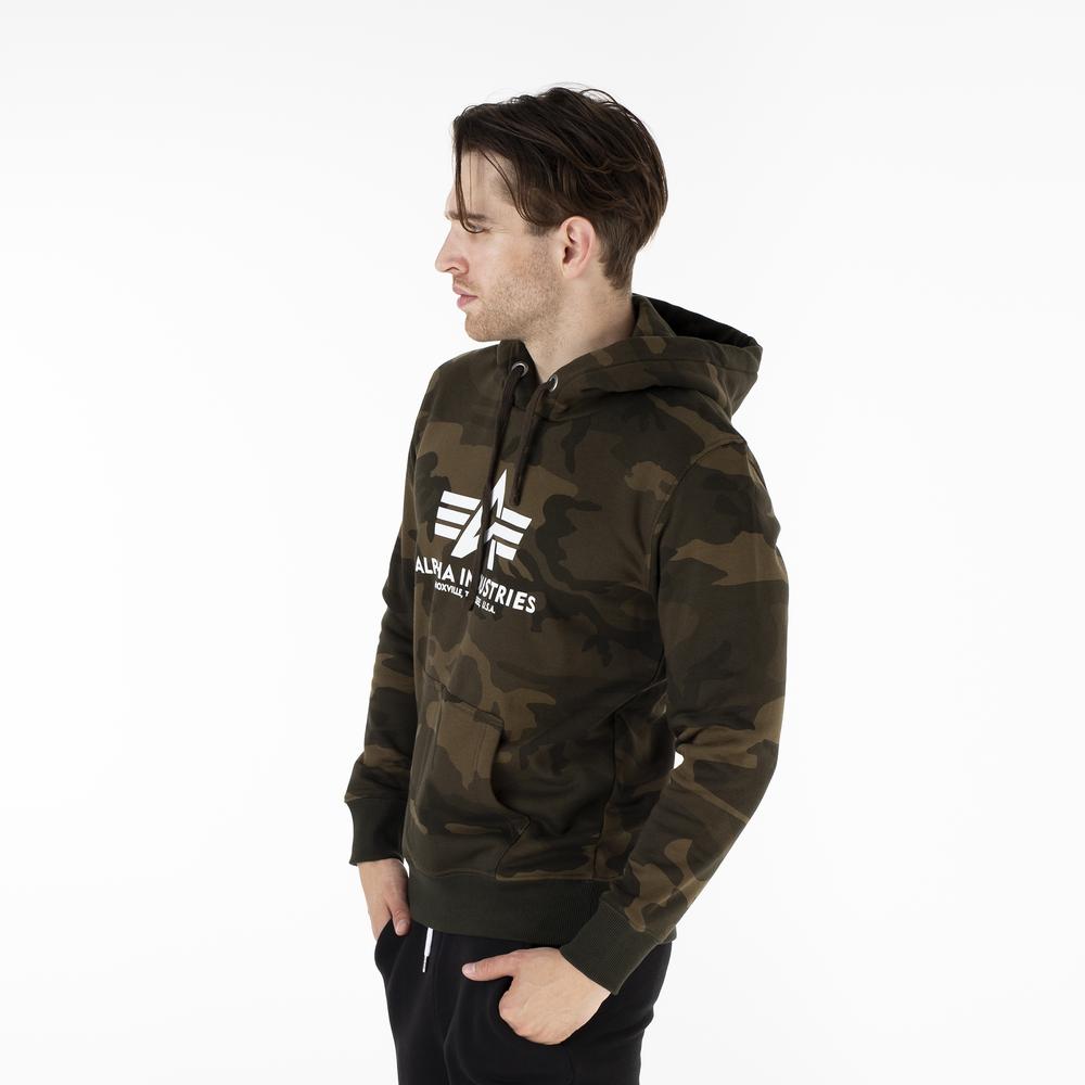 Mikina Alpha Industries Basic Hoody Camo 178312C239 - různobarevné