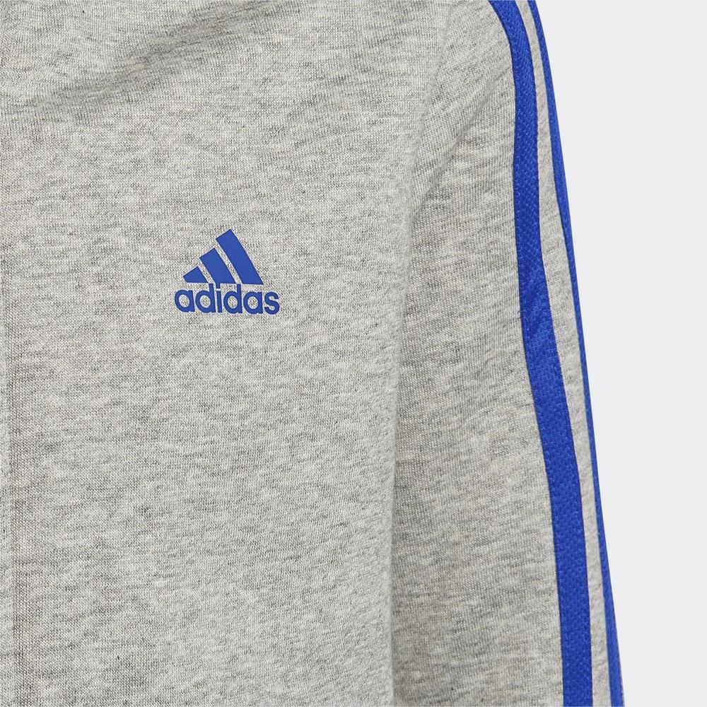 Mikina adidas Essentials 3-Stripes Hoodie HN1915 - šedivé