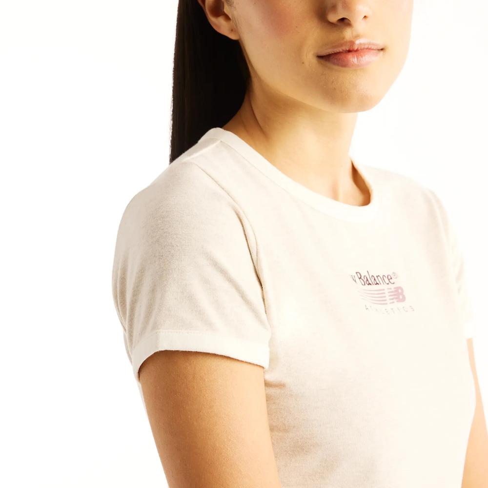 Dámské tričko New Balance WT62O4MBLIT - béžové