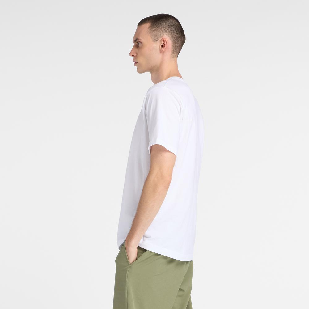 Pánské tričko New Balance MT61H0Z3WT - bílé