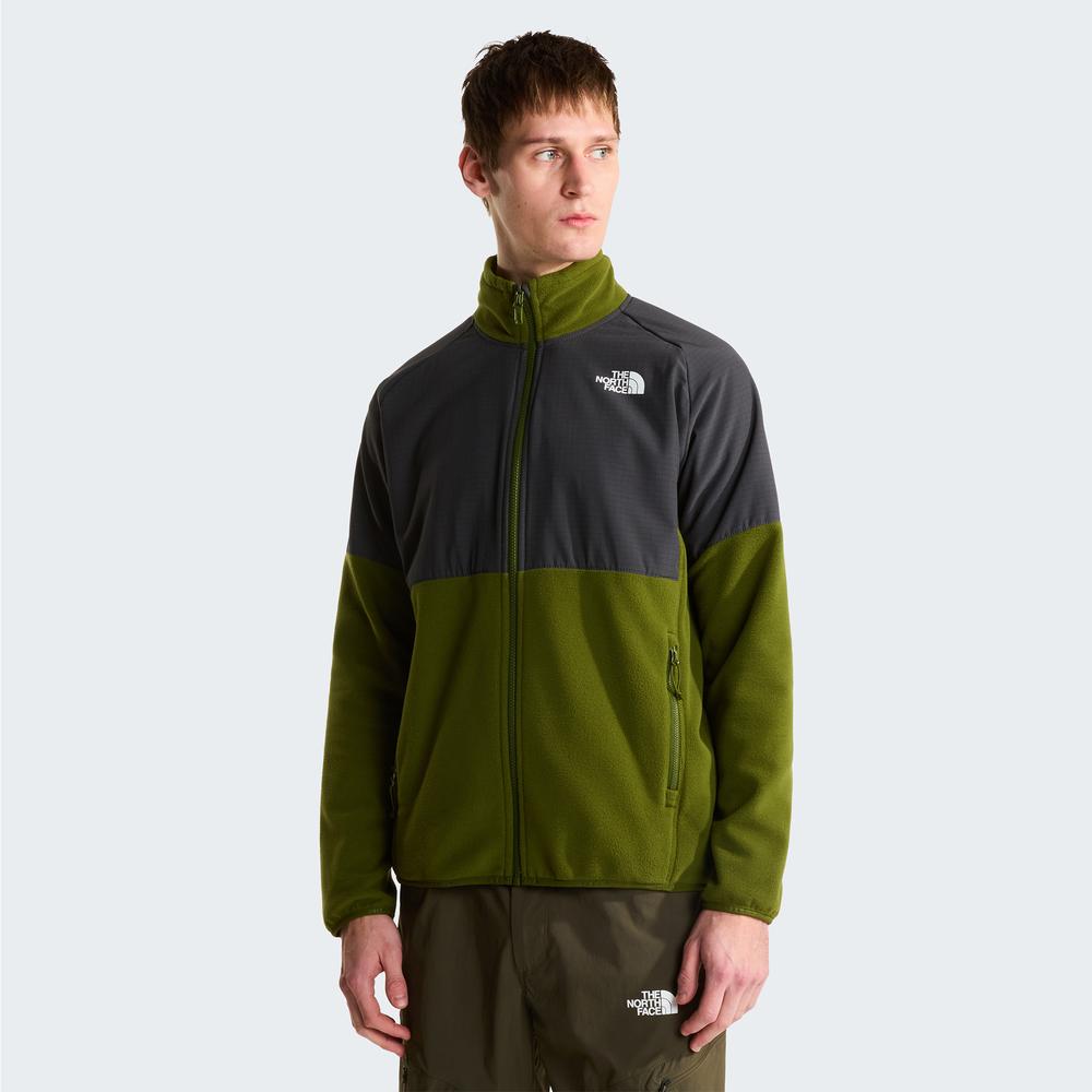 Pánská mikina The North Face 100 Glacier Heavyweight Full-Zip Fleece 0A89JGM6D1 - zelené