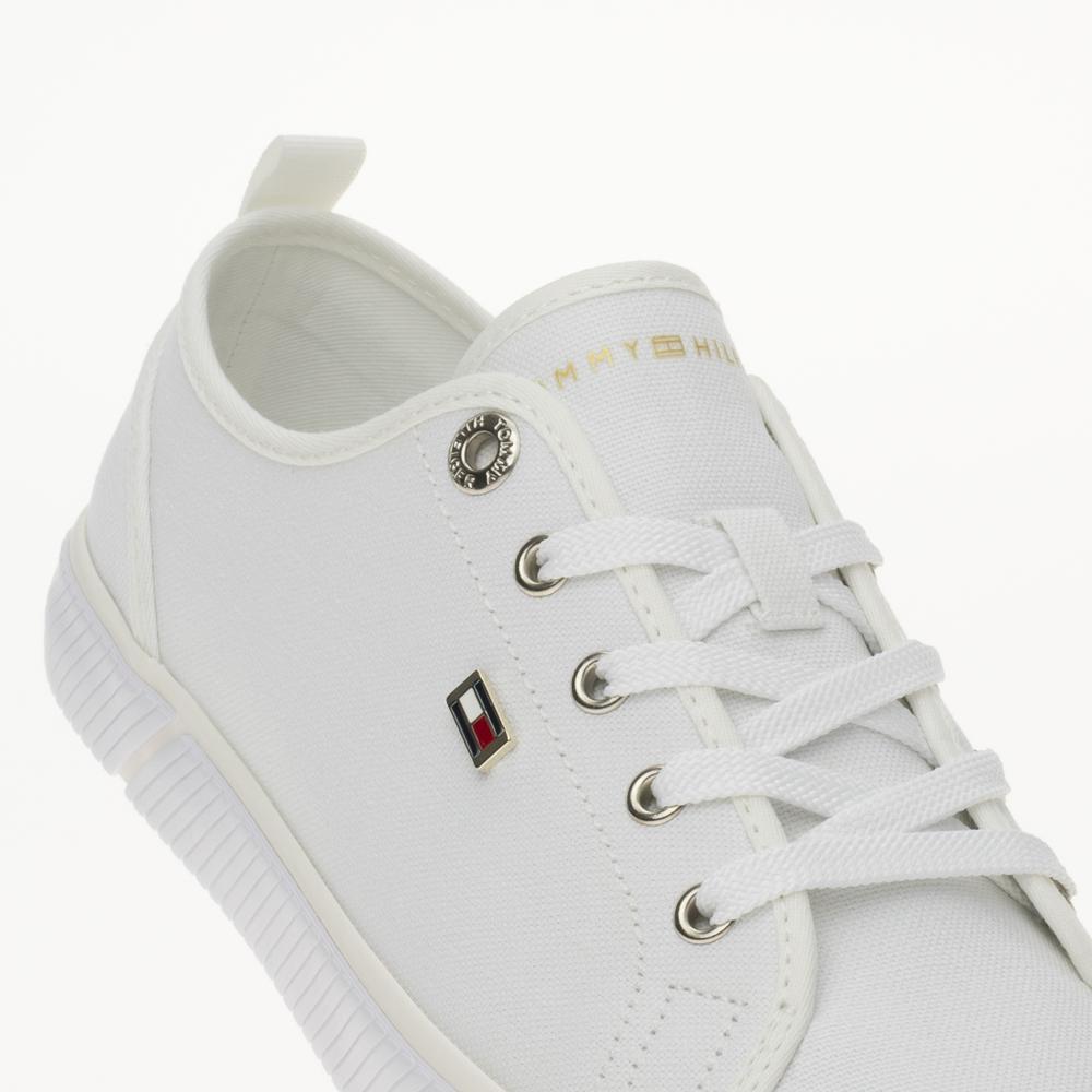 Boty Tommy Hilfiger Vulc Canvas FW0FW08063-YBS - bílé