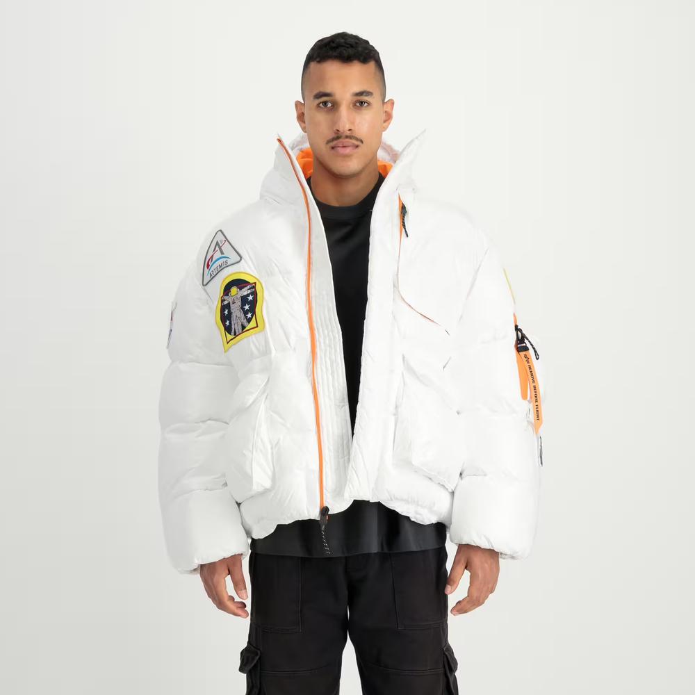 Bunda Alpha Industries Nasa Puffer Artemi 14813609 - bílé