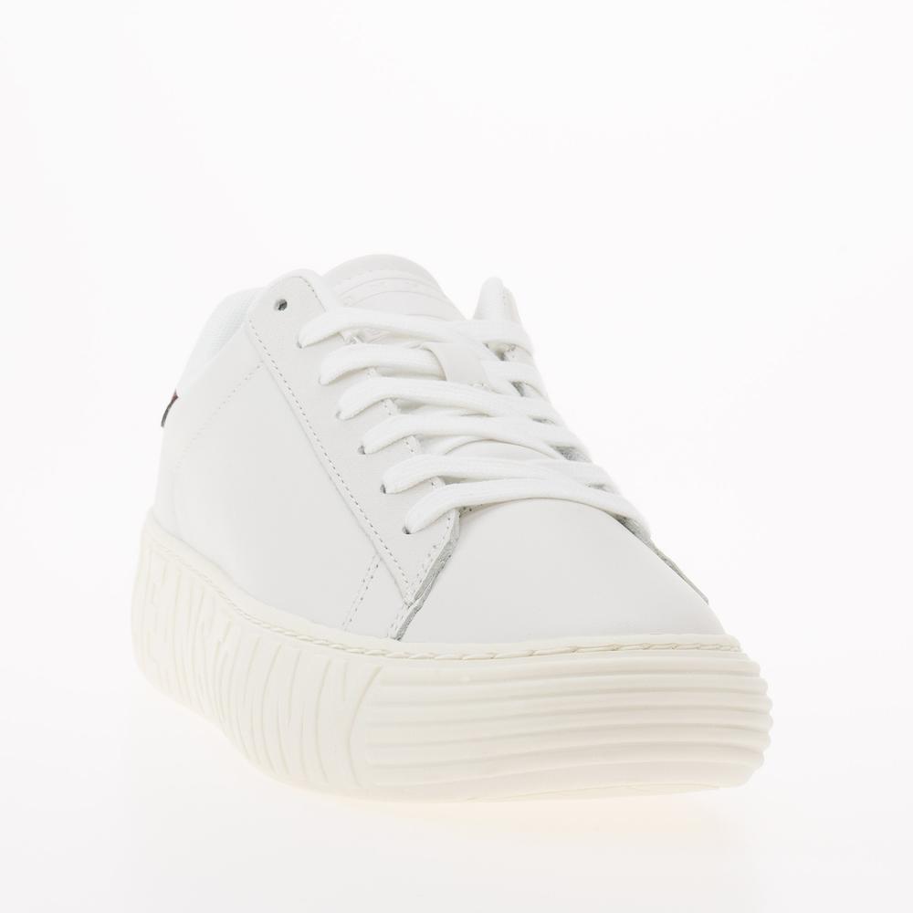 Boty Tommy Jeans TJW New Cupsole Leath LC EN0EN02273-YBL - bílé