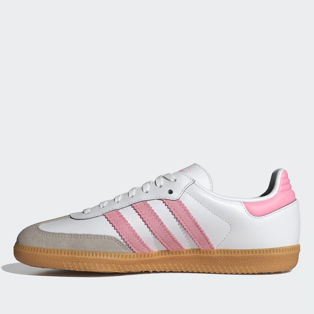 Dětské boty adidas Originals Samba OG J JQ2018 - bílé