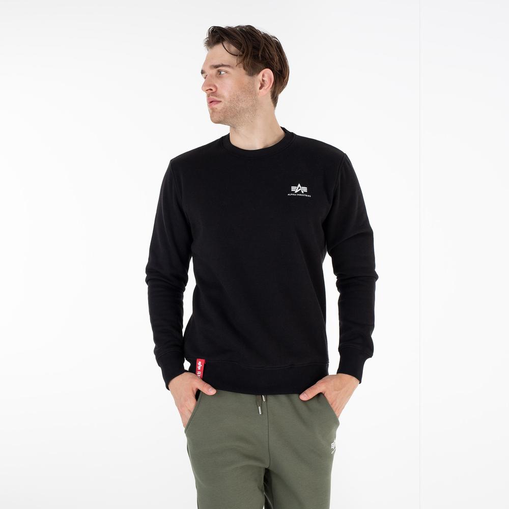 Mikina Alpha Industries Basic Sweater Small Logo 18830703 - černé