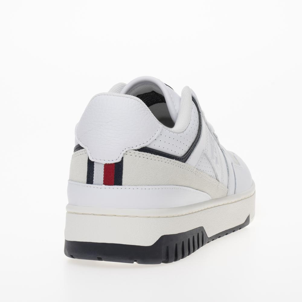 Boty Tommy Hilfiger Basket Street Mix FM0FM04970-YBS - bílé