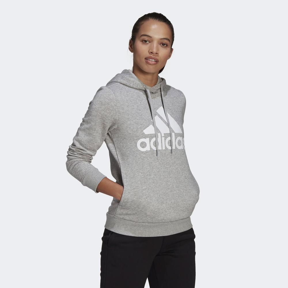 Mikina adidas Loungewear Essentials Logo Fleece Hoodie GL0719 - šedivé