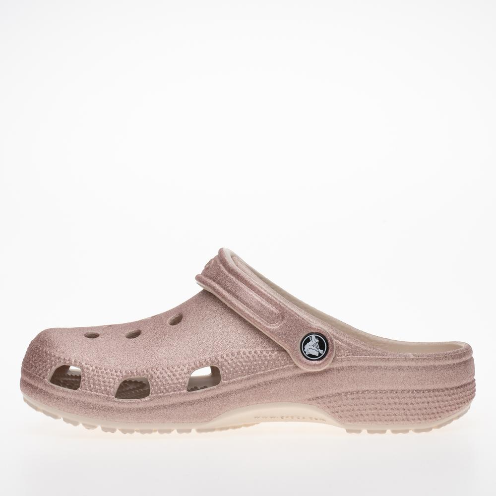 Žabky Crocs Classic Glitter Clog K 206993-6WV - růžové