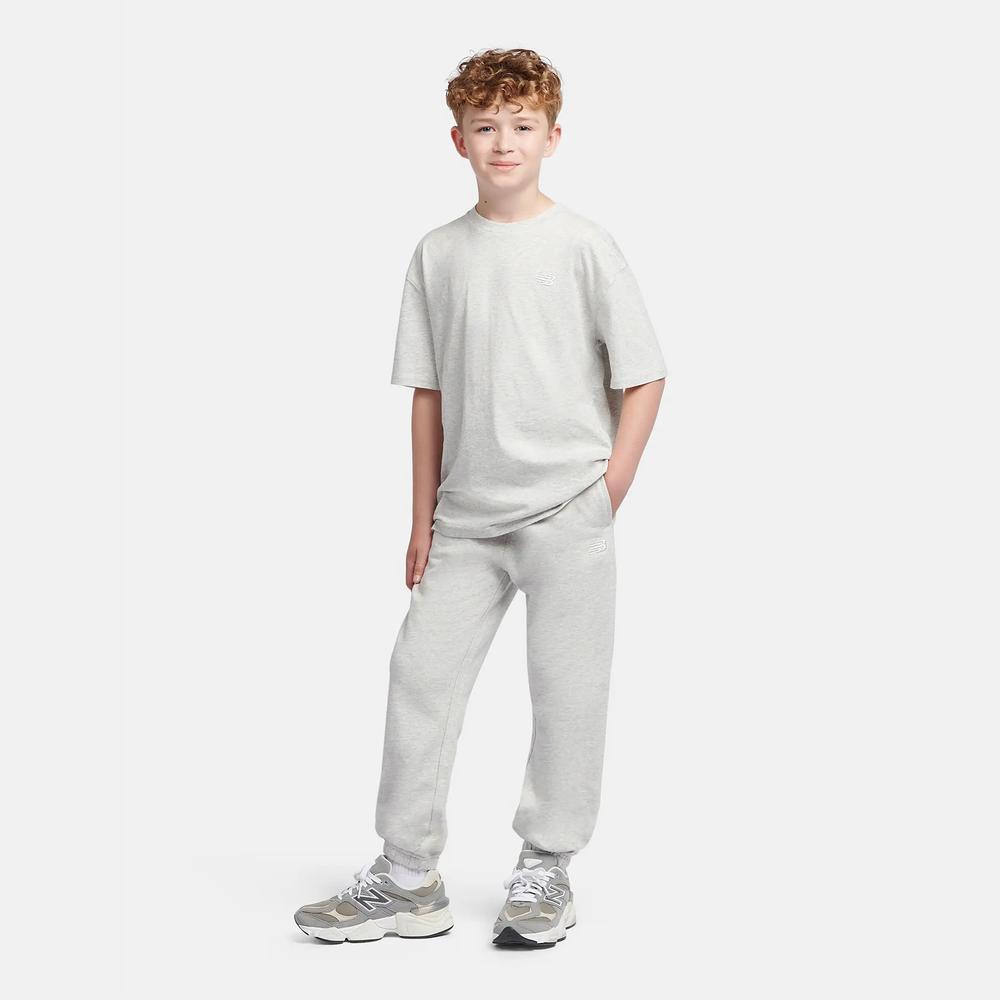 Dětské kalhoty New Balance LAKB0060AHH - šedivé