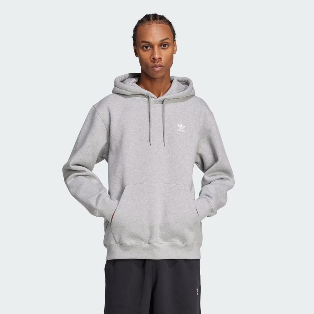 Mikina pánské adidas Originals Trefoil Essentials Loose Hoodie JV6057 - šedivé