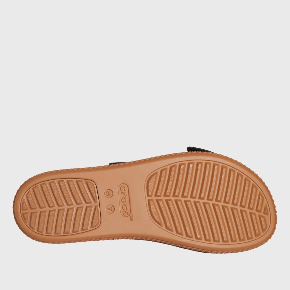 Žabky Crocs Brooklyn Woven Buckle Low Wedge 209978-001 - černé
