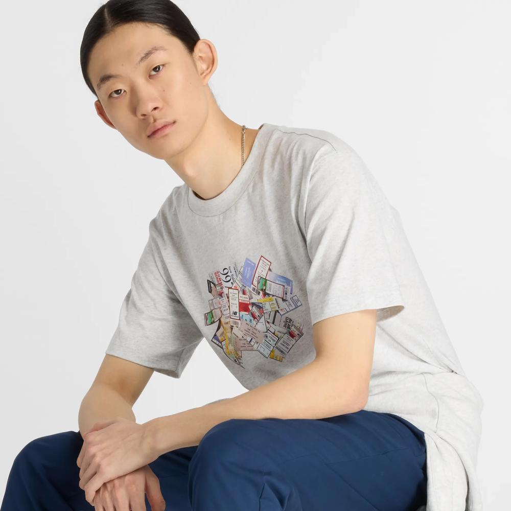 Pánské tričko New Balance MT53905AHH - šedivé