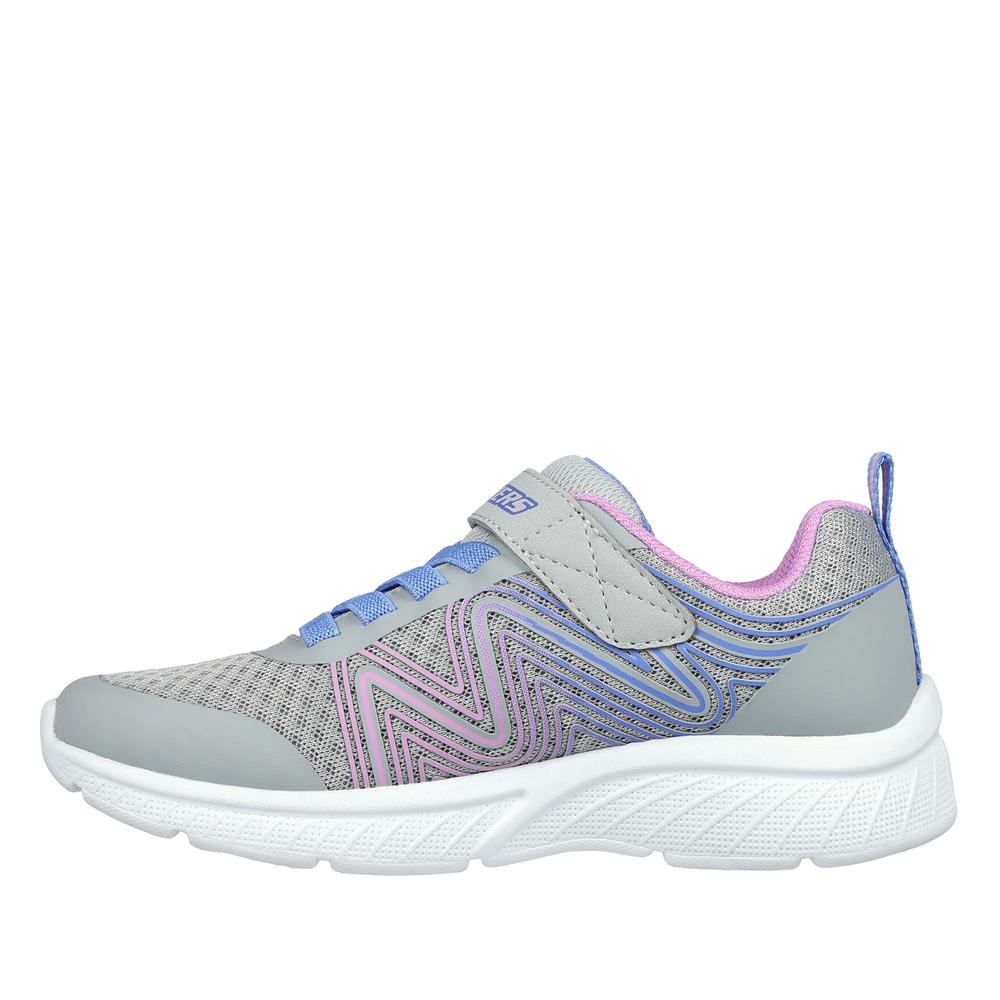 Dětské boty Skechers Microspec Plus Swirl Sweet 303535LGYMT - šedivé