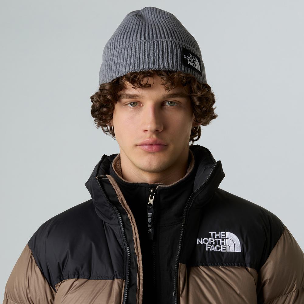 Zimní čepice unisex The North Face Logo Box Beanie 0A8CHEDYY1 - šedivé