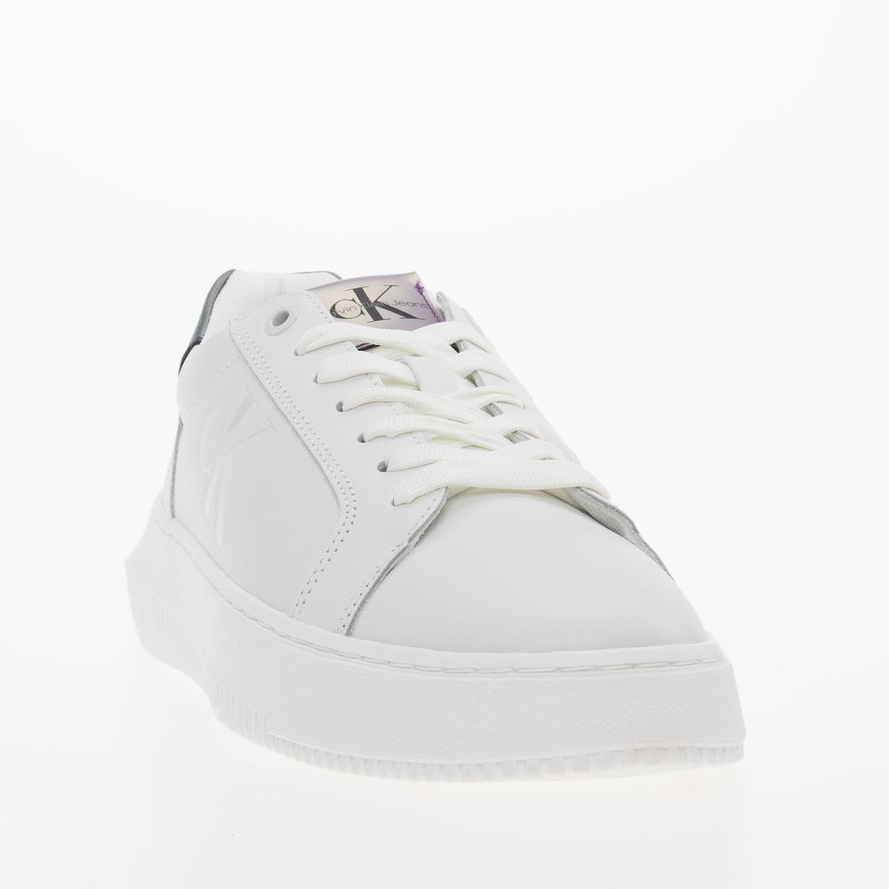 Boty Calvin Klein Chunky Cupsole Laceup Lth Wn YW0YW01202-01W - bílé