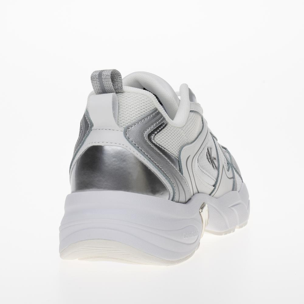 Boty Calvin Klein Retro Tennis Low Lace MH ML MR YW0YW01381-01V - bílé