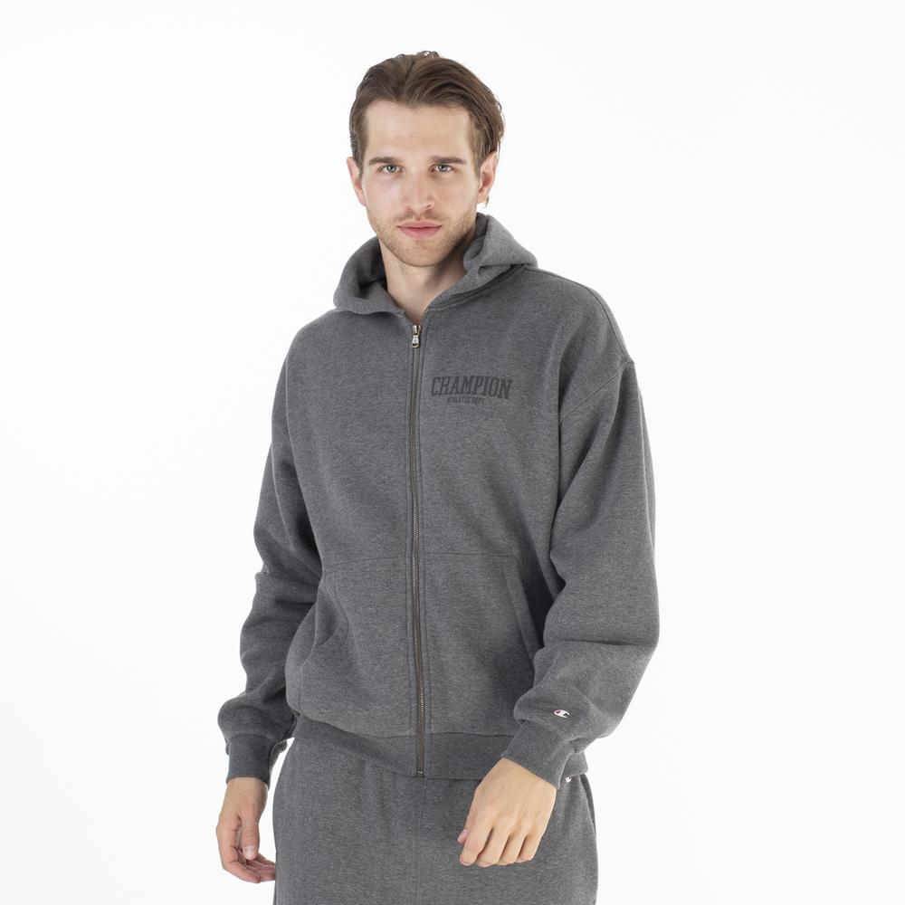 Mikina Champion Hooded Full Zip Sweatshirt 219171-EM519 - šedivé