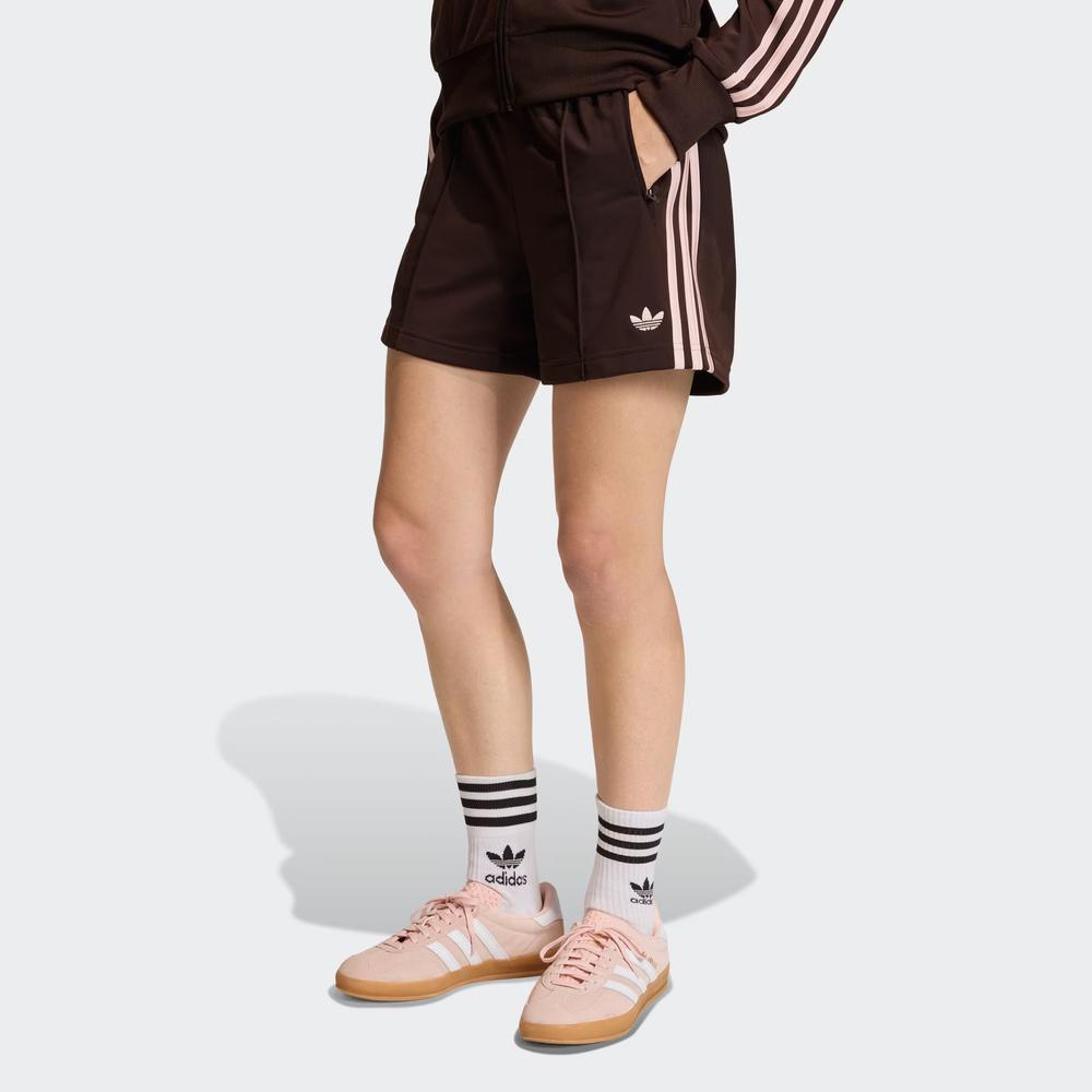 Krátké kalhoty dámské adidas Originals Classic Firebird KD3672 - hnědé