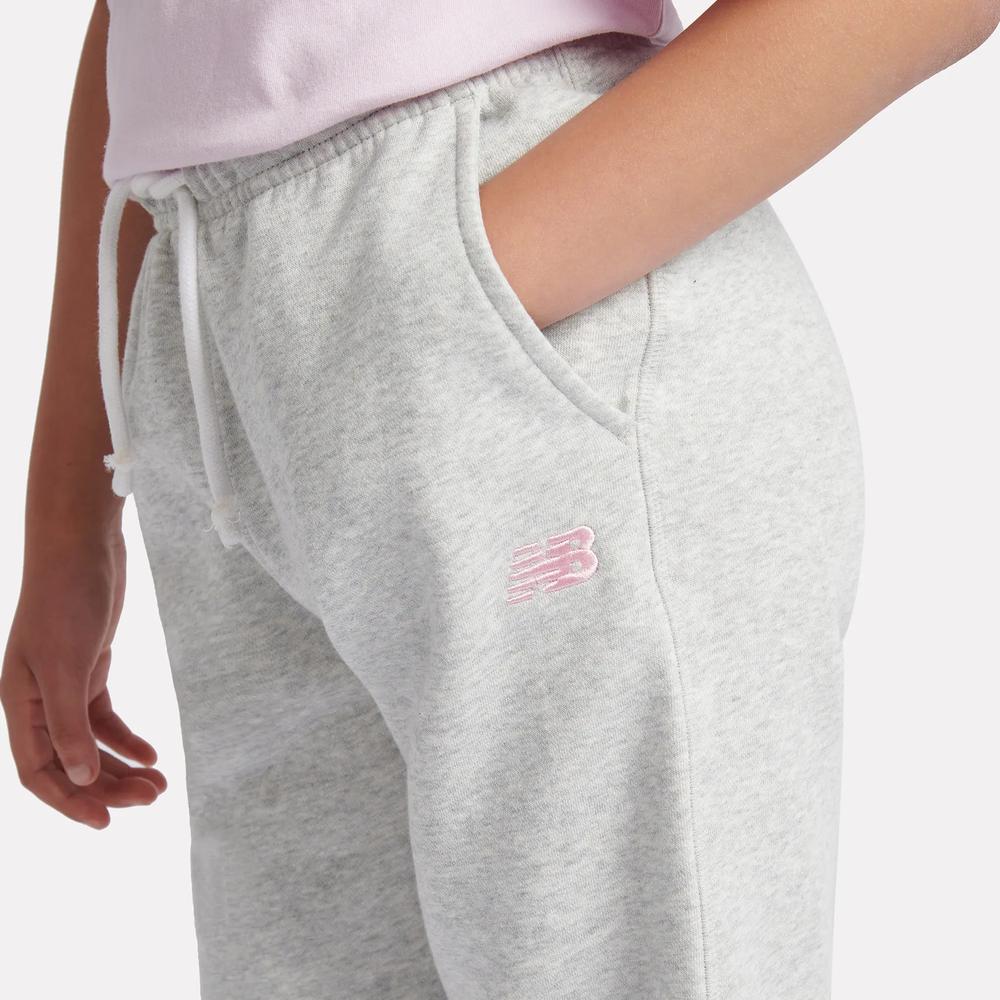 Dětské kalhoty New Balance LAKG0058AHH - šedivé