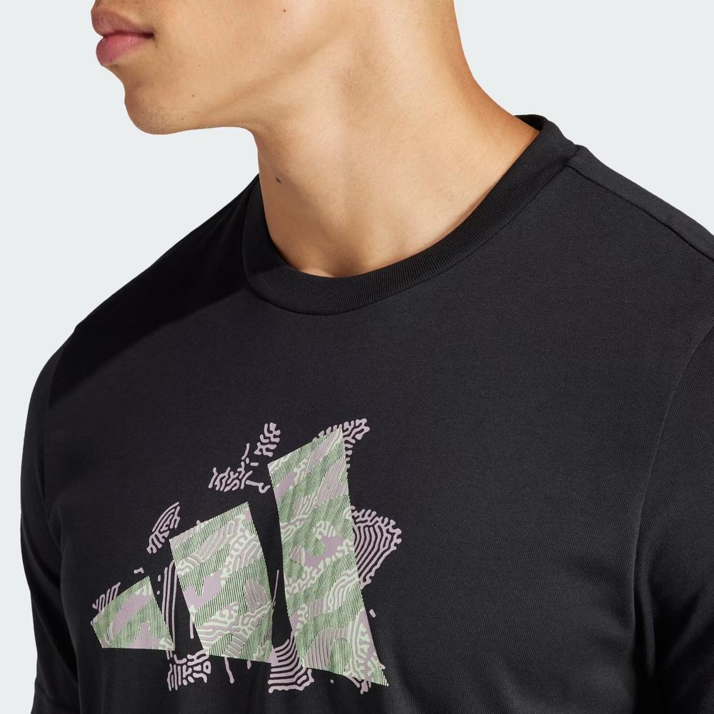 Tričko adidas Aeroready Tennis Logo Slam Graphic IS2419 - černé