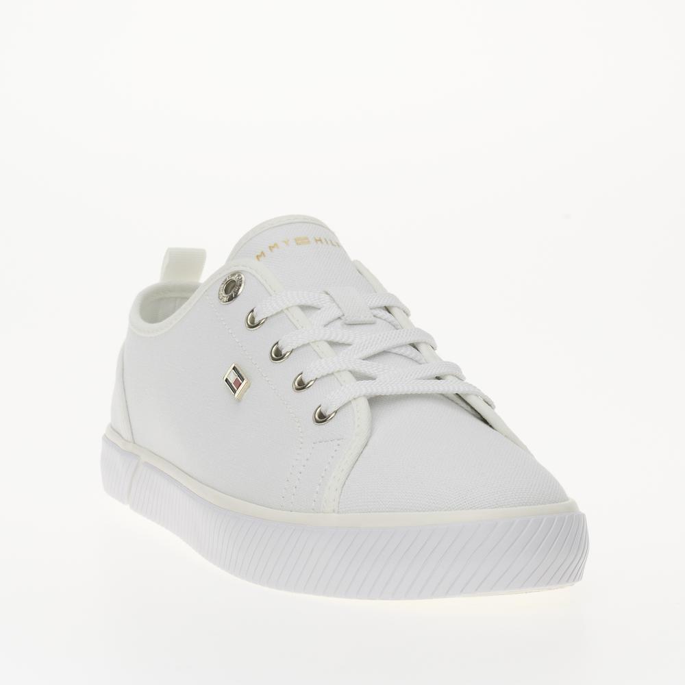 Boty Tommy Hilfiger Vulc Canvas FW0FW08063-YBS - bílé